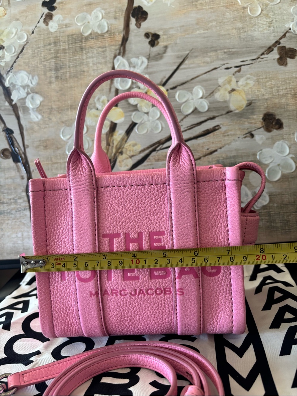 Marc Jacobs Pink Leather MINI The Tote Bag with Detachable Strap - Picture 8 of 12